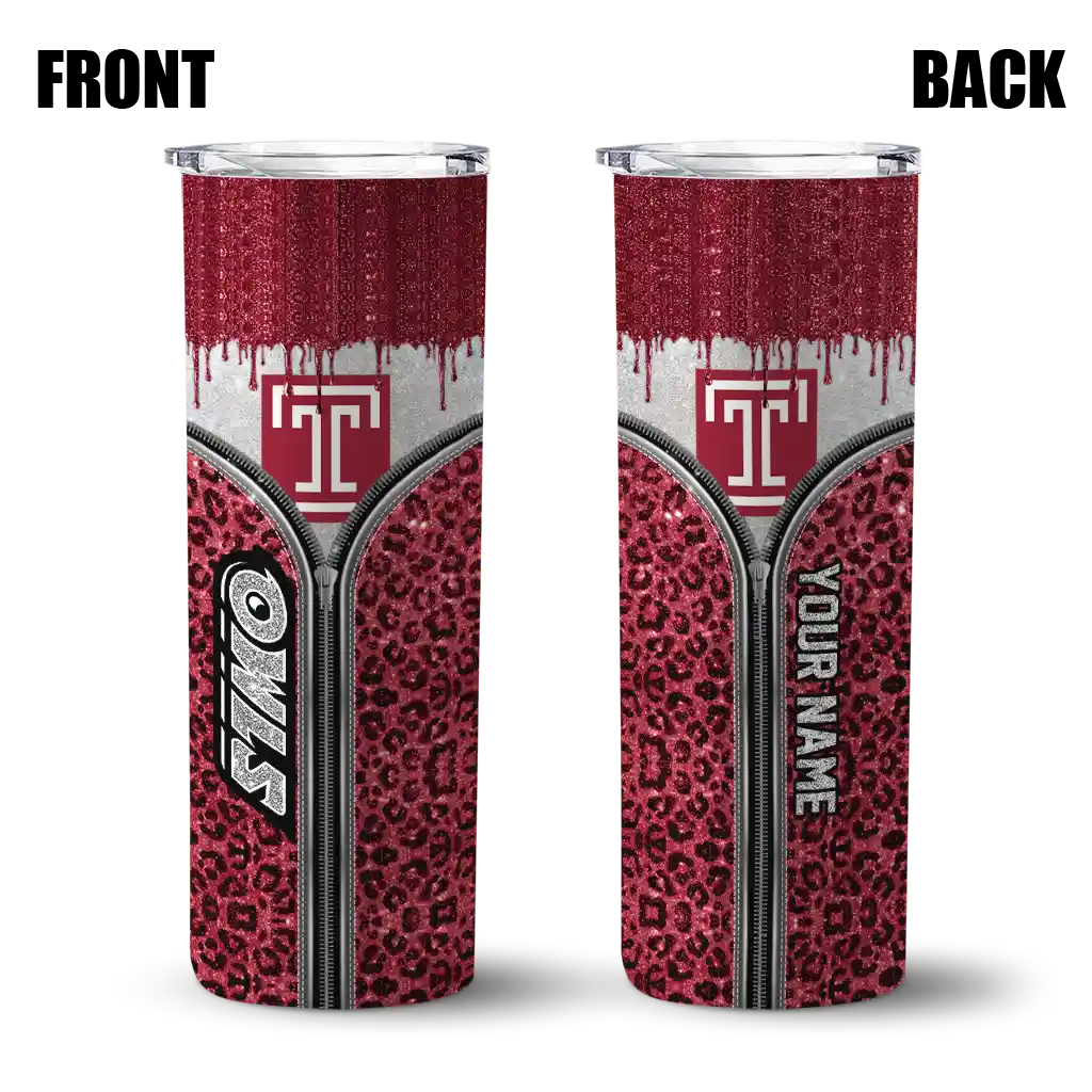custom-temple-owls-sparkle-drip-red-skinny-tumbler-fashion-forward.webp