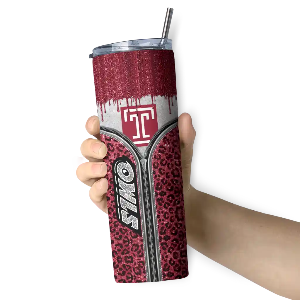 custom-temple-owls-sparkle-drip-red-skinny-tumbler-premium-grade.webp