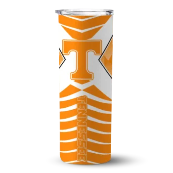 Custom Tennessee Volunteers Camo Texture Orange Skinny Tumbler