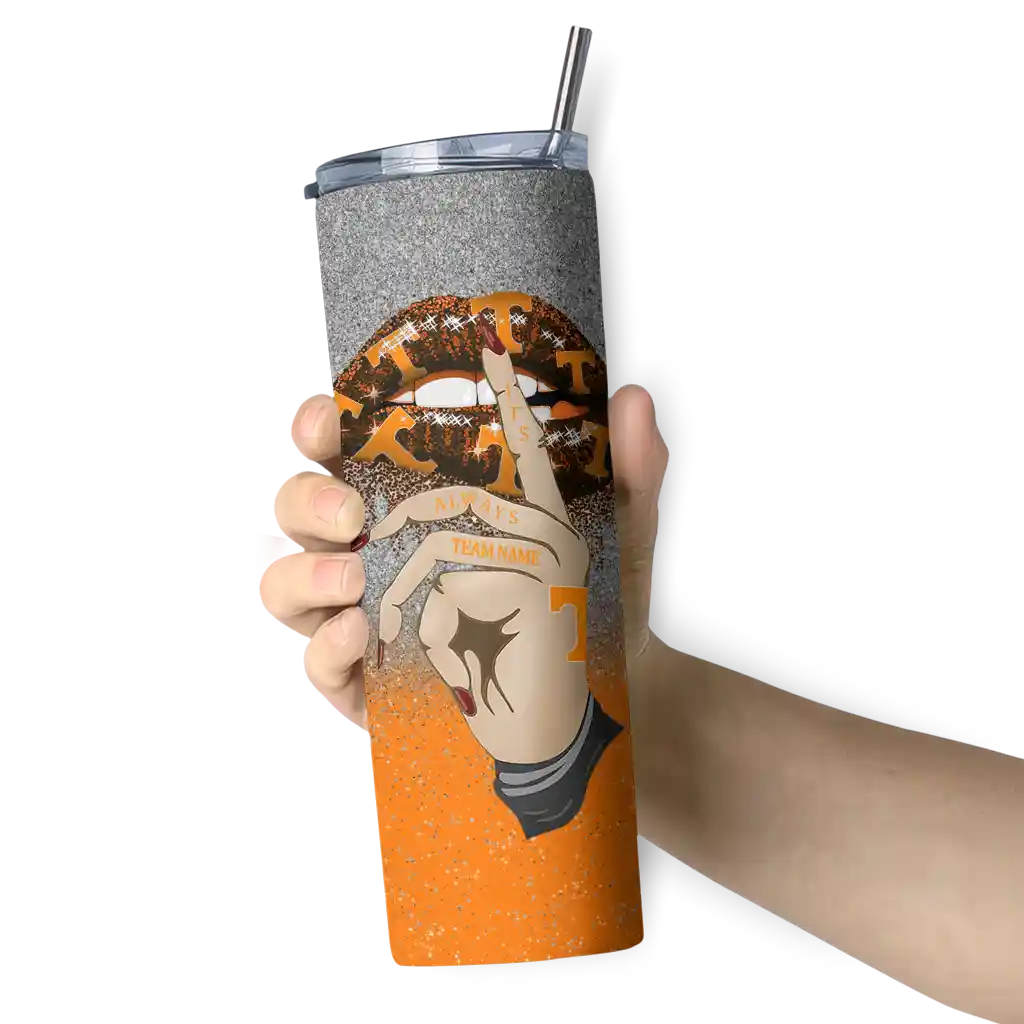 custom-tennessee-volunteers-sparkle-lips-orange-skinny-tumbler-premium-grade.webp