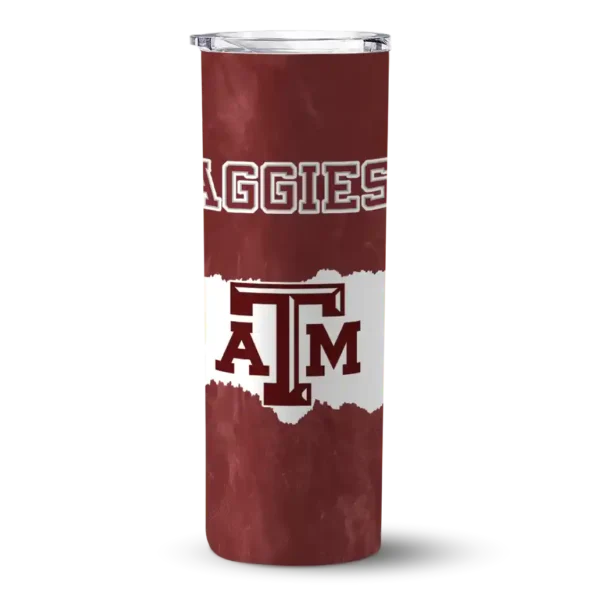 custom texas am aggies torn band maroon white skinny tumbler best selling