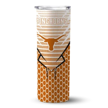 Texas Longhorns Tumber - Custom Chevron Stripes Skinny Orange