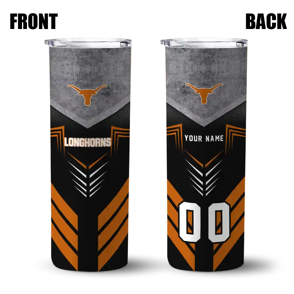 custom-texas-longhorns-hexagon-honeycomb-orange-black-skinny-tumbler-fashion-forward.webp