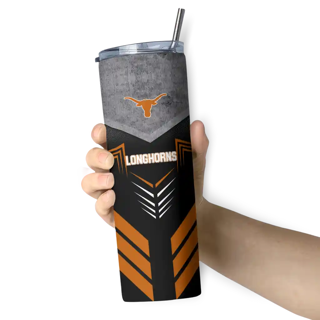 custom-texas-longhorns-hexagon-honeycomb-orange-black-skinny-tumbler-premium-grade.webp