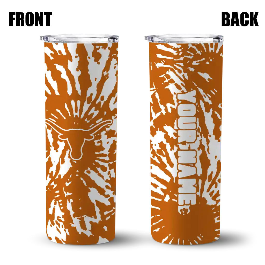 custom-texas-longhorns-metallic-grid-orange-skinny-tumbler-fashion-forward.webp