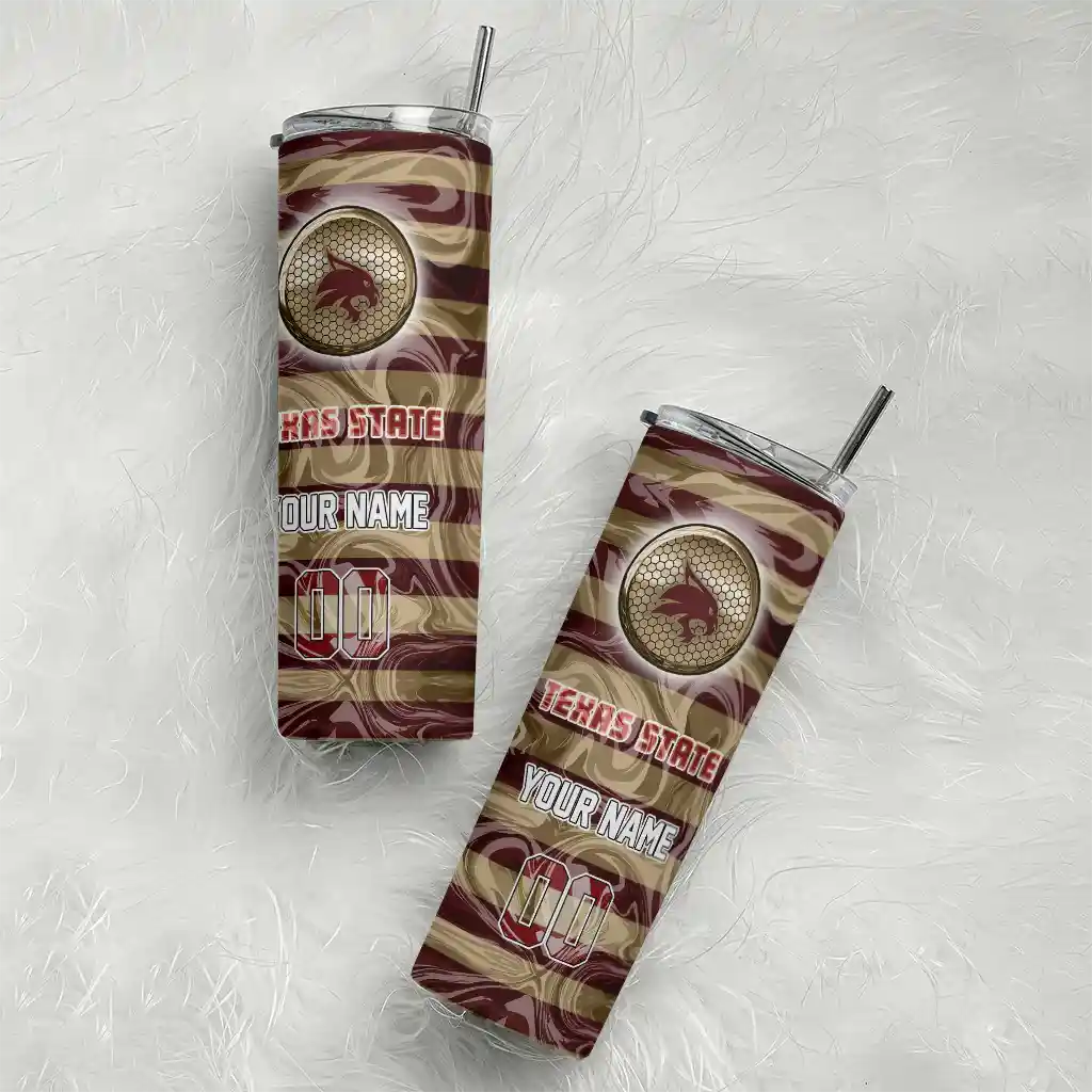 custom-texas-state-bobcats-patterned-waves-maroon-skinny-tumbler-top-rated.webp