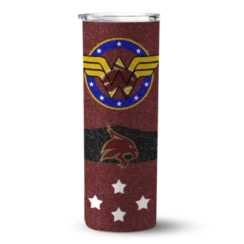 Custom Texas State Bobcats Star Cluster Maroon Skinny Tumbler