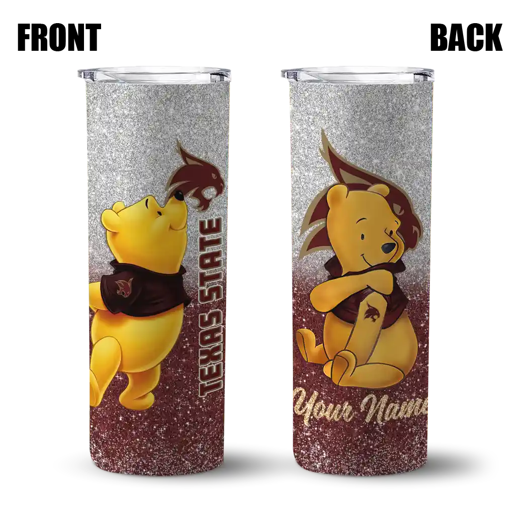 custom-texas-state-bobcats-winnie-the-pooh-maroon-gray-skinny-tumbler-fashion-forward.webp