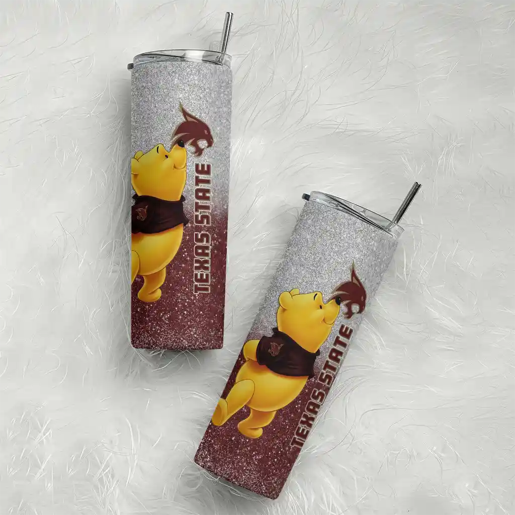 custom-texas-state-bobcats-winnie-the-pooh-maroon-gray-skinny-tumbler-top-rated.webp