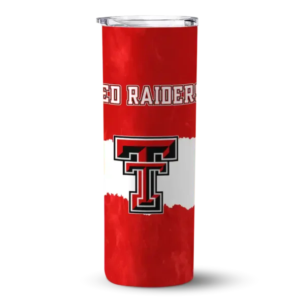 custom texas tech red raiders torn band red white skinny tumbler best selling