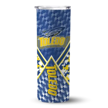 Toledo Rockets Tumber - Custom Monogram Burst Skinny Blue White