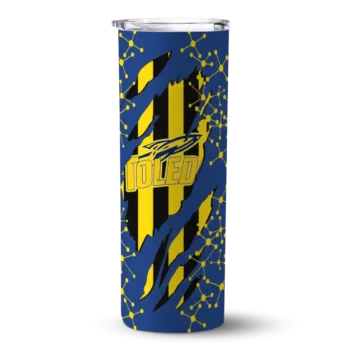 Custom Toledo Rockets Star Pop Blue Black Skinny Tumbler