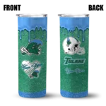 custom-tulane-green-wave-pixel-fade-green-skinny-tumbler-best-selling-1.webp