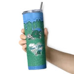 custom-tulane-green-wave-pixel-fade-green-skinny-tumbler-best-selling-1.webp
