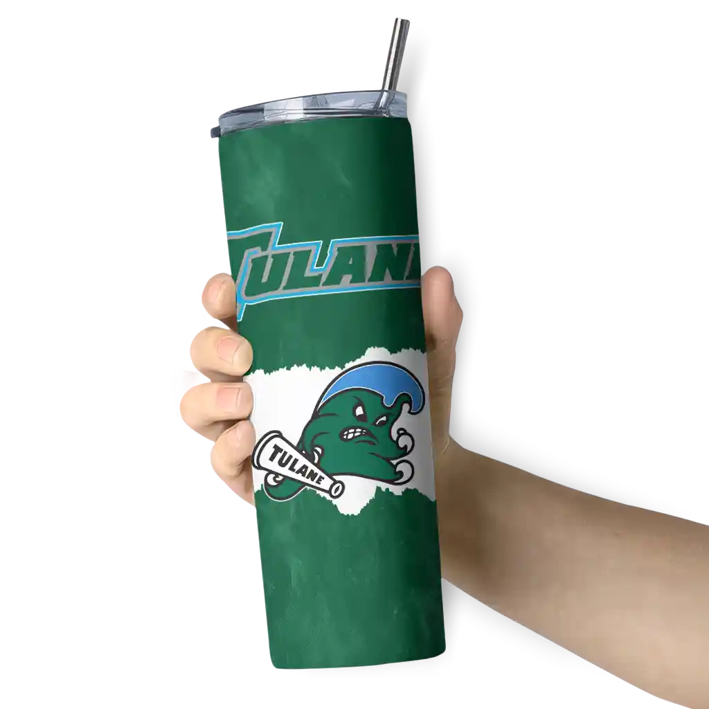 custom-tulane-green-wave-torn-band-green-white-skinny-tumbler-premium-grade.webp