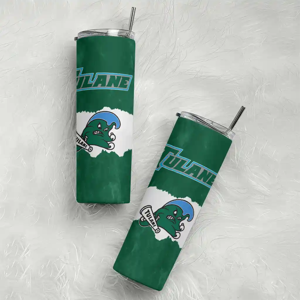 custom-tulane-green-wave-torn-band-green-white-skinny-tumbler-top-rated.webp