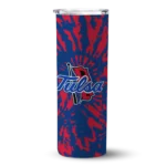 custom-tulsa-golden-hurricane-metallic-grid-blue-skinny-tumbler-best-selling.webp