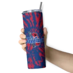 custom-tulsa-golden-hurricane-metallic-grid-blue-skinny-tumbler-best-selling.webp