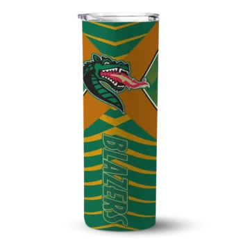 Custom UAB Blazers Camo Texture Green Skinny Tumbler