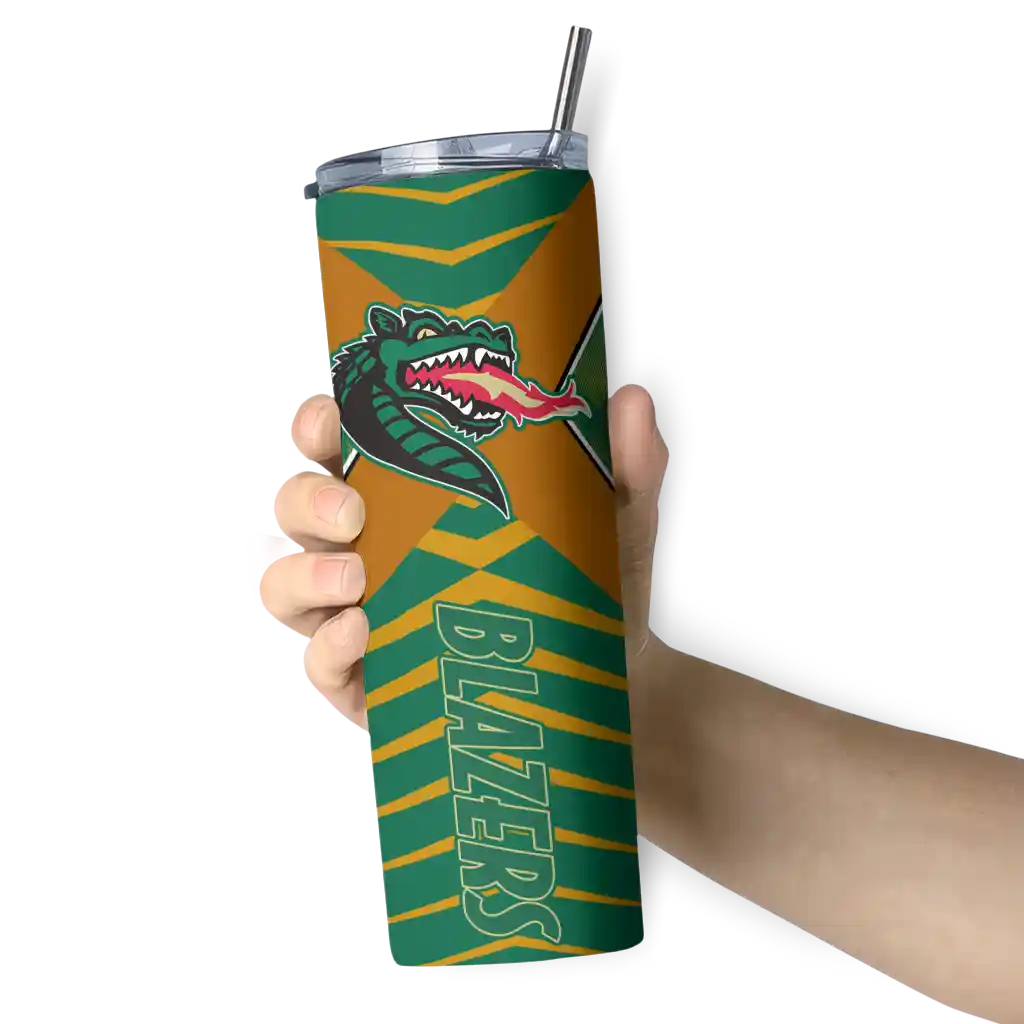 custom-uab-blazers-camo-texture-green-skinny-tumbler-premium-grade.webp