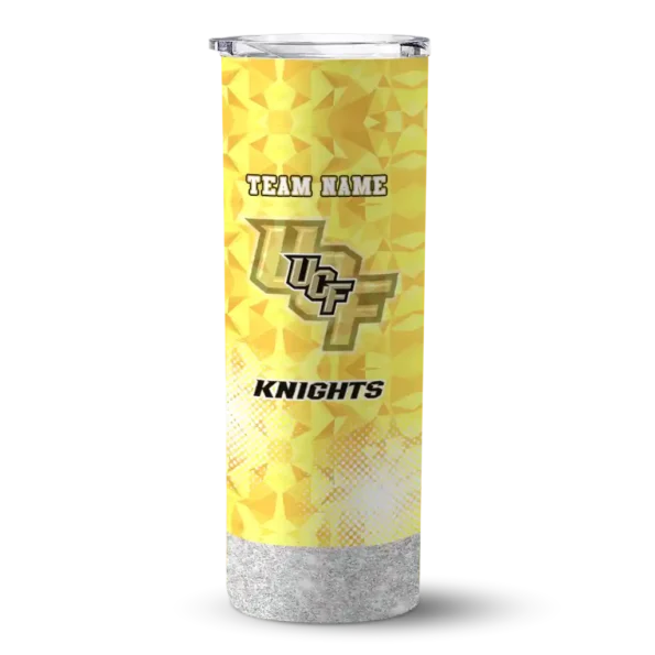 custom ucf knights starburst tiles gold skinny tumbler best selling
