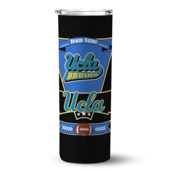 Custom UCLA Bruins Helmet Belt Blue Black Skinny Tumbler