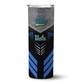 Custom UCLA Bruins Hexagon Honeycomb Blue Black Skinny Tumbler