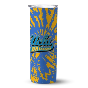 Custom UCLA Bruins Metallic Grid Blue Skinny Tumbler