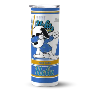 Custom UCLA Bruins Snoopy Dog Blue White Skinny Tumbler