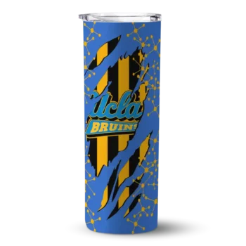 Custom UCLA Bruins Star Pop Blue Black Skinny Tumbler