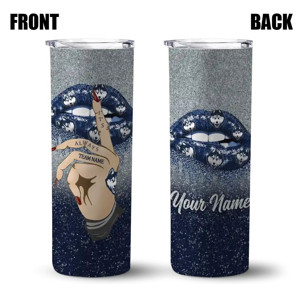 custom-uconn-huskies-sparkle-lips-blue-skinny-tumbler-fashion-forward.webp
