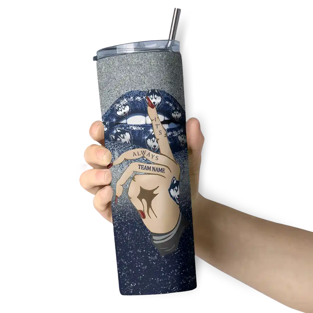 custom-uconn-huskies-sparkle-lips-blue-skinny-tumbler-premium-grade.webp