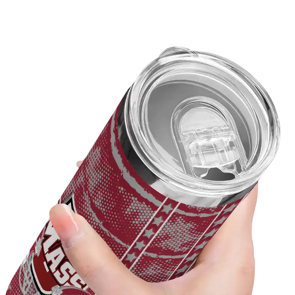custom-umass-minutemen-chevron-patch-red-skinny-tumbler-high-quality.webp
