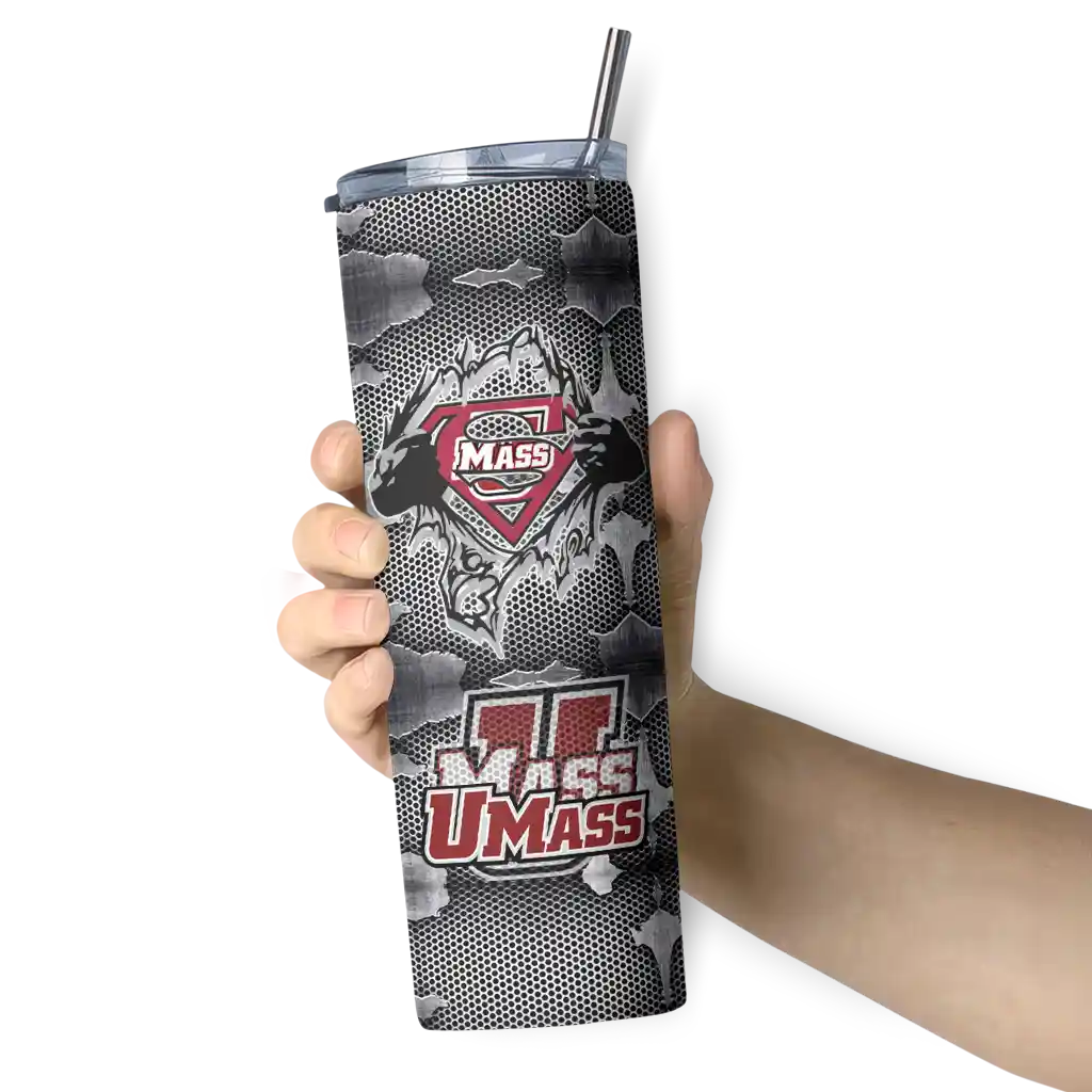 custom-umass-minutemen-chevron-v-red-gray-skinny-tumbler-premium-grade.webp