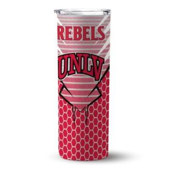 Custom UNLV Rebels Chevron Stripes Red Skinny Tumbler