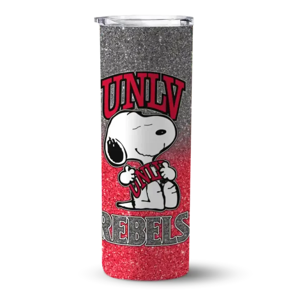custom unlv rebels snoopy attitude red skinny tumbler best selling