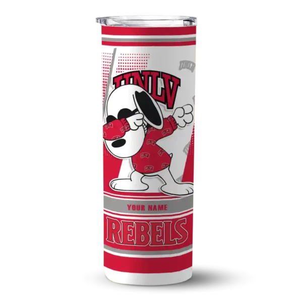 custom unlv rebels snoopy dog red white skinny tumbler best selling