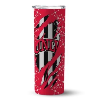 Custom UNLV Rebels Star Pop Red Black Skinny Tumbler