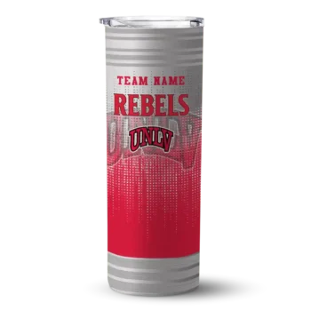 Custom UNLV Rebels Swirl Texture Red Skinny Tumbler