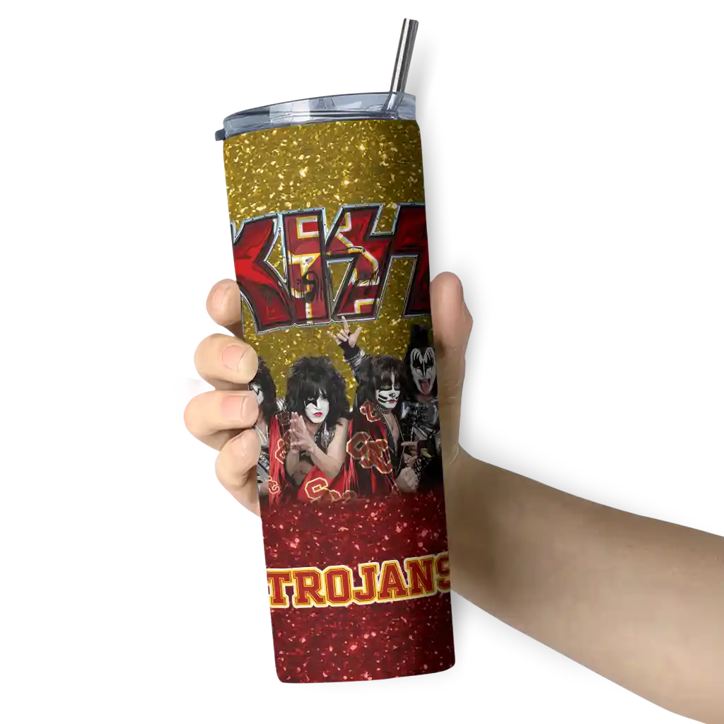 custom-usc-trojans-kiss-band-yellow-skinny-tumbler-premium-grade.webp