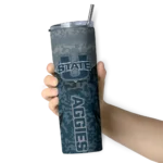 custom-utah-state-aggies-spiral-burst-print-navy-skinny-tumbler-best-selling-1.webp