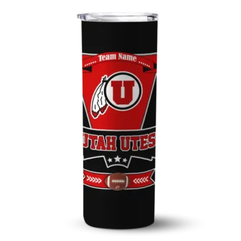 Utah Utes Tumber - Custom Helmet Belt Skinny Red Black