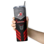 custom-utah-utes-hexagon-honeycomb-red-black-skinny-tumbler-best-selling.webp