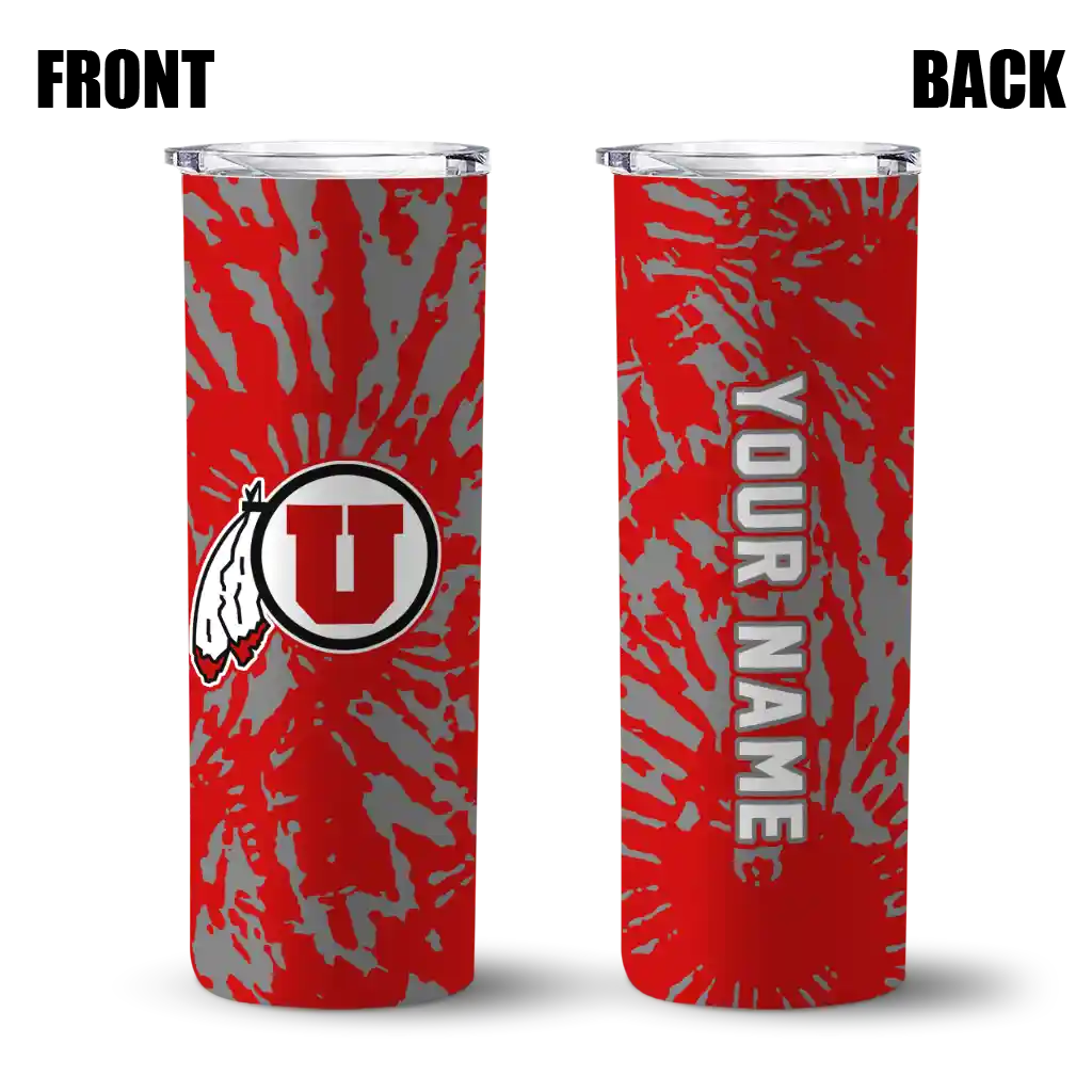 custom-utah-utes-metallic-grid-red-skinny-tumbler-fashion-forward.webp