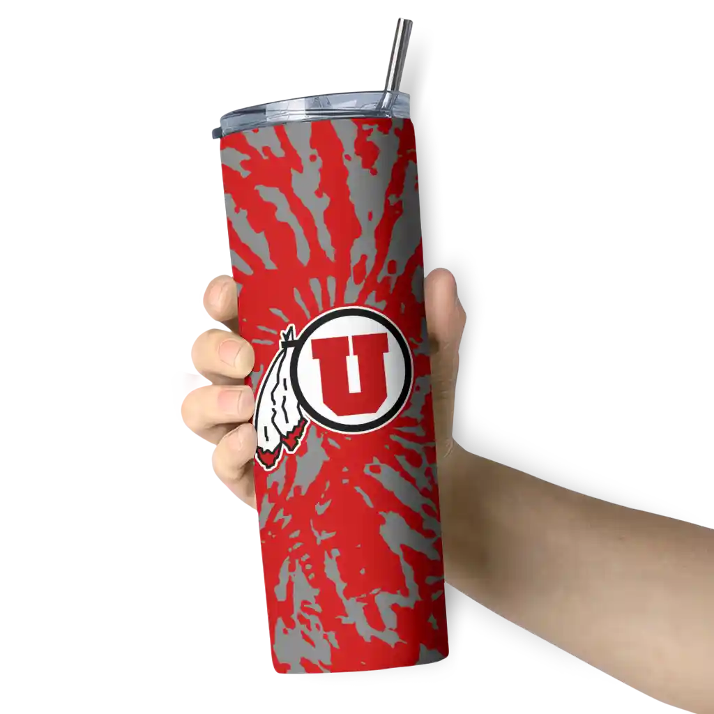 custom-utah-utes-metallic-grid-red-skinny-tumbler-premium-grade.webp