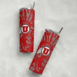 custom-utah-utes-metallic-grid-red-skinny-tumbler-best-selling.webp
