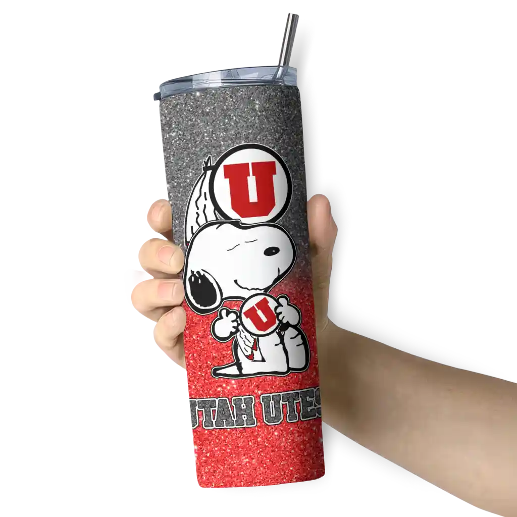 custom-utah-utes-snoopy-attitude-red-skinny-tumbler-premium-grade.webp