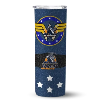 Custom UTEP Miners Star Cluster Blue Skinny Tumbler