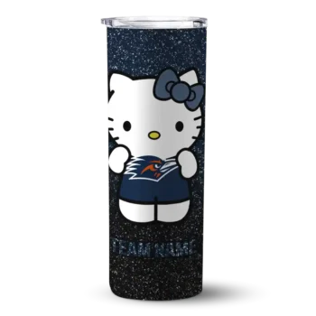 Custom UTSA Roadrunners Hello Kitty Orange Black Skinny Tumbler