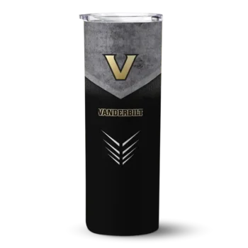 Custom Vanderbilt Commodores Hexagon Honeycomb Black Skinny Tumbler